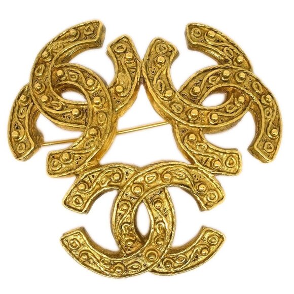 Chanel CC Brooch Pin Gold 94A 194848 - Picture 1 of 4